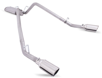 Gibson Dual Split Cat-Back Perf Exhaust Ceramic Tips (REAR): RAM 1500 Classic Crew/Quad 2019-2024 5.7L VVT HEMI