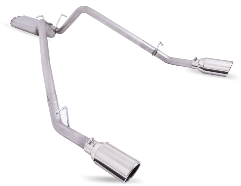 Gibson Dual Split Cat-Back Perf Exhaust Ceramic Tips (REAR): RAM 1500 Classic Crew/Quad 2019-2024 5.7L VVT HEMI