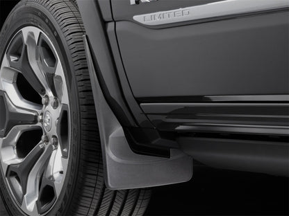 WeatherTech Front MudFlaps (2PC, Black): Ram 1500 2019 - 2025 (w/ Fender Flares)