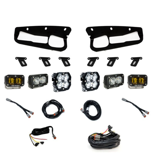 Baja Designs Squadron 2.0 Pro & S2 Pro D/C / S2 SAE Ambr FPK ST Bmpr w/UP | Ford Bronco (21-25) (440084UP)