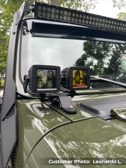 Go Rhino Windshield Light Bar Mount Bracket 50in (WINDSHIELD): Fits Jeep (07-26)