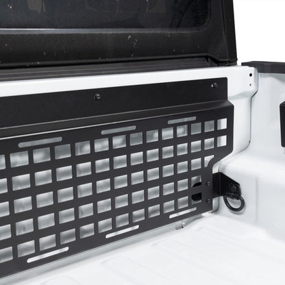 Putco Molle Front Bulkhead Panel Truck Bed Organizer: Jeep Gladiator 5ft Bed (18-26)