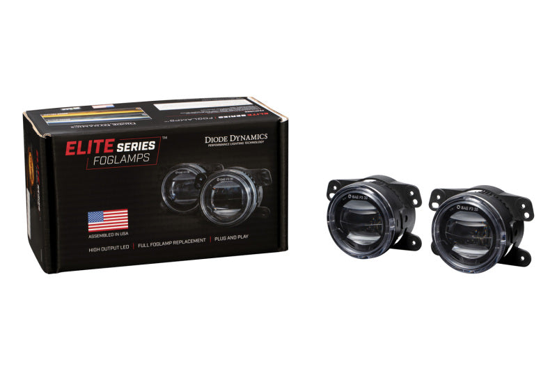 Diode Dynamics Elite Series Type M Yellow Fog Lamps (PAIR): Fits Chrysler / Dodge / Jeep (05-24)