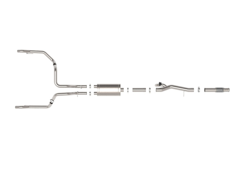 aFe Gemini XV 3in to Dual 3in 304 SS Cat-Back Exhaust | Chevy Silverado 1500 (19-22) (49-34140)