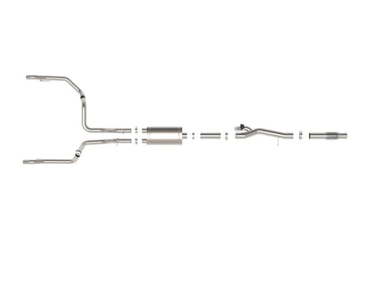 aFe Gemini XV 3in to Dual 3in 304 SS Cat-Back Exhaust | Chevy Silverado 1500 (19-22) (49-34140)