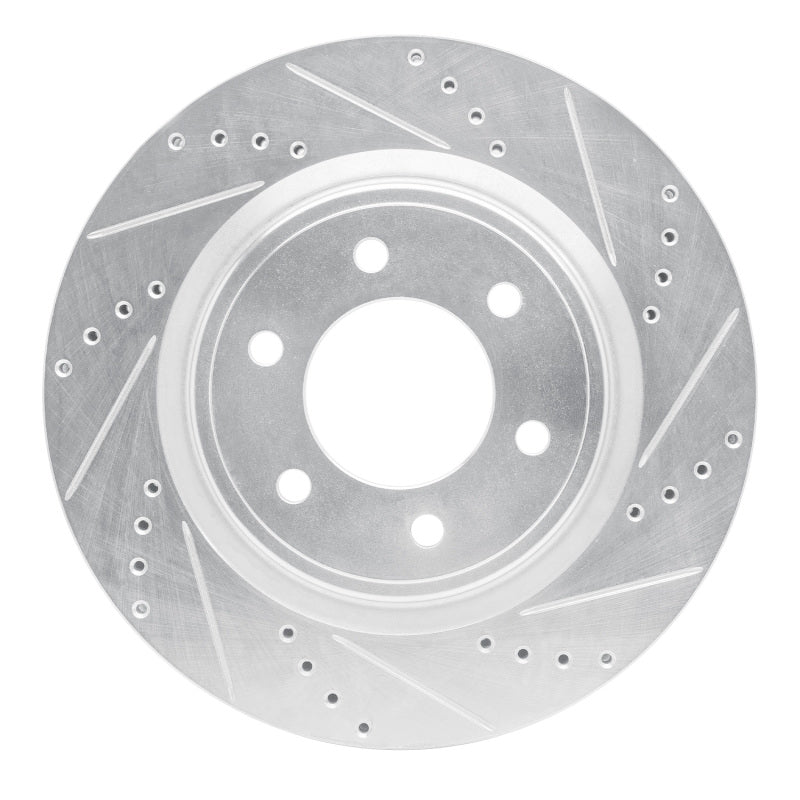 R1 21-25 Ford F-150 RWD Front Right Drilled & Slotted Silver Brake Rotor | Ford F-150 (21-25) (631-54287R)
