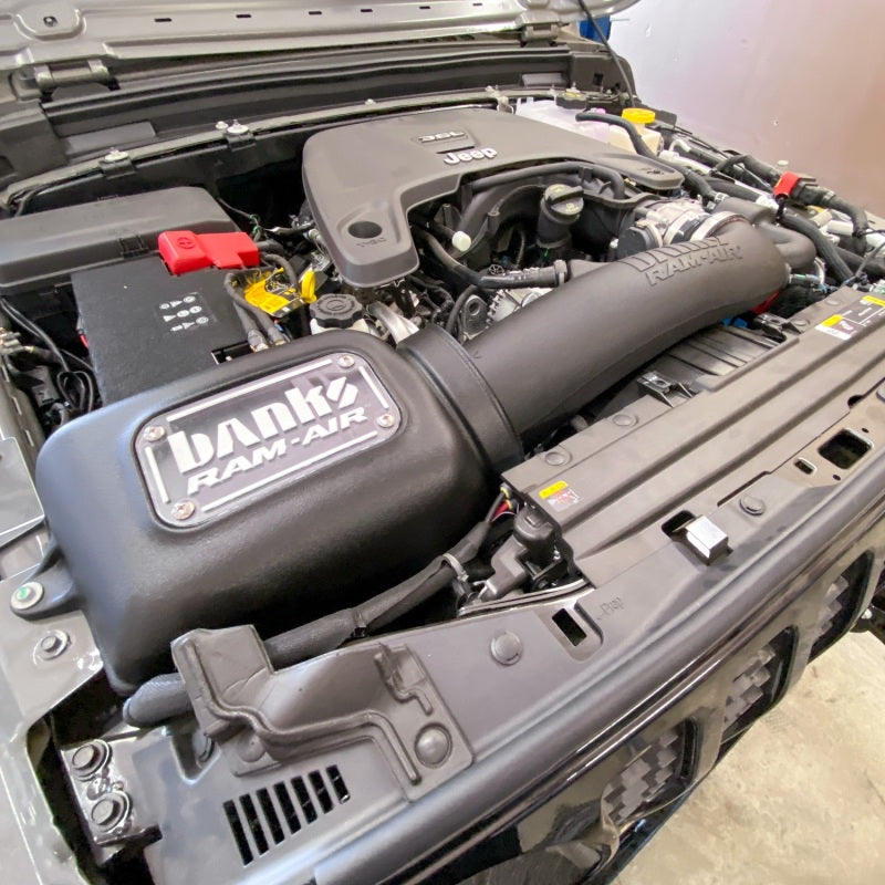 Banks Ram-Air Cold Air Intake Oiled Filter (F&R): Jeep Wrangler JL / Gladiator JT 2018-26 3.6L