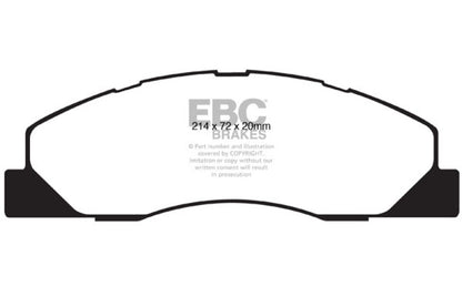 EBC Yellowstuff Front Brake Pads: Dodge Ram 5.7L Hemi 2500 2009 - 2010 (2WD/4WD)