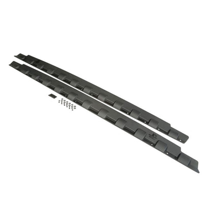 Rugged Ridge Matte Black Polycarbonate Rocker Guard Kit: Jeep Wrangler JK 4-Door (07-18)