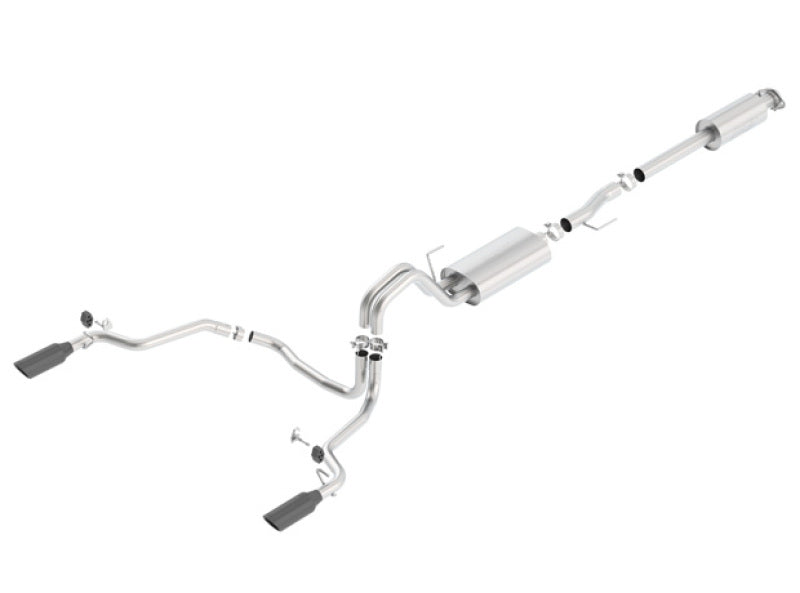 Borla 15-17 F-150 2.7/3.5L V6 / 5.0L V8 Black Chrome Cat-Back Touring Exhaust | Ford F-150 (15-17/18-20) / Raptor (17-20) (140614BC)