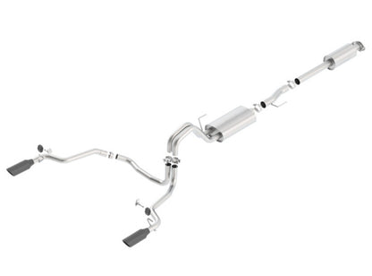 Borla 15-17 F-150 2.7/3.5L V6 / 5.0L V8 Black Chrome Cat-Back Touring Exhaust | Ford F-150 (15-17/18-20) / Raptor (17-20) (140614BC)