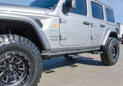 N-Fab RKR Step System Textured Black (F&R): Jeep Wrangler Unlimited JL 2018-2026