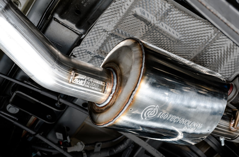 AWE Tread Edition Cat-Back Exhaust (Single Side Exit, Black Tip): Jeep Gladiator 3.6L V6 2020 - 2025