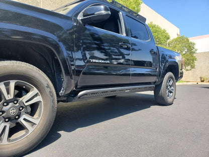 Go Rhino Frame Mounted Sliders | Toyota Tacoma (16-19) / 2020-23 Textured Black (FS4429T)