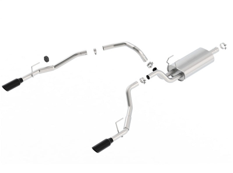 Borla Touring Cat-Back Exhaust (Black Tips, Thru Bumper): Dodge Ram 5.7L Hemi (02-18)