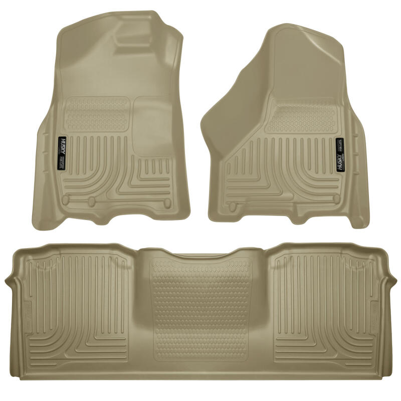 Husky Liners Weatherbeater Combo Tan Front & 2nd Seat Floor Liners: Dodge Ram 2500 (10) / Ram 3500 (10)