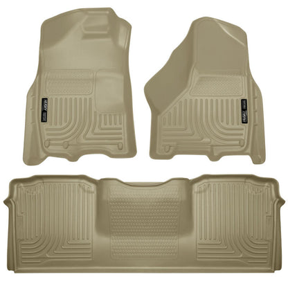 Husky Liners Weatherbeater Combo Tan Front & 2nd Seat Floor Liners: Dodge Ram 2500 (10) / Ram 3500 (10)