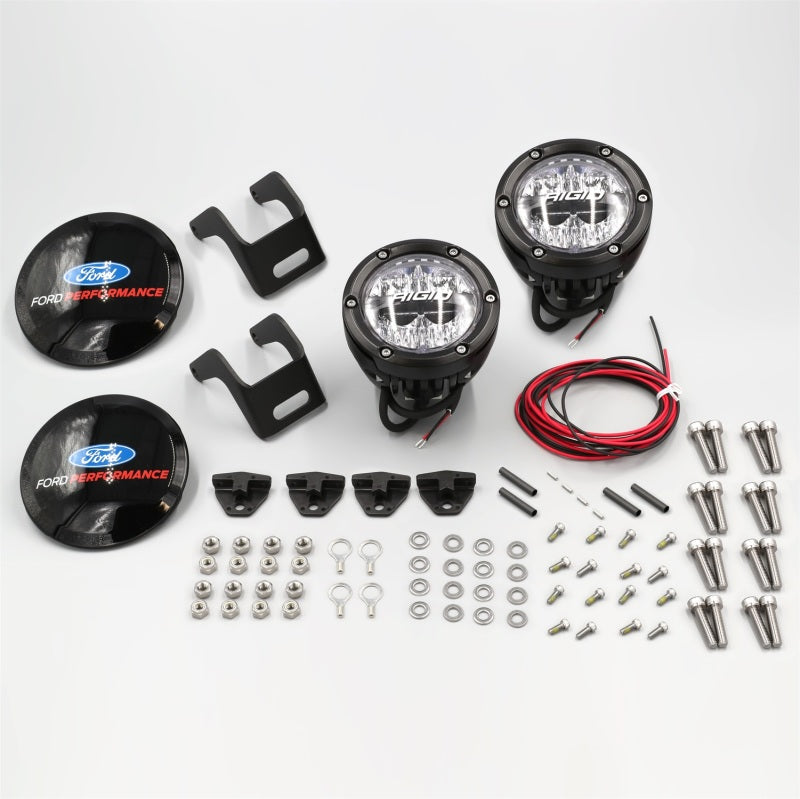 Ford Racing 2021+ Ford Bronco Mirror Mounted 4in Rigid LED Lights Kit | Ford Bronco (21-26) (M-15200K-BML)