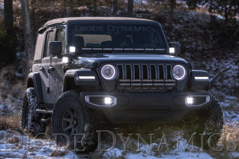 Diode Dynamics SS6 Cowl LED Bracket Kit: Jeep Wrangler / Gladiator (07-26) w/ Hardware