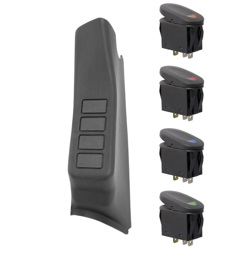 Rugged Ridge A-Pillar 4 Switch Pod Kit | Jeep Wrangler (07-25) (17235.96)