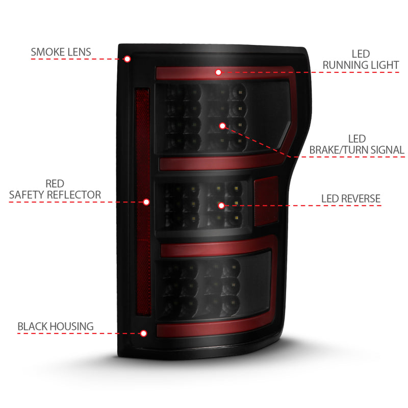 ANZO LED Tail Light Assembly w/Sequential | Ford F-150 (18-19) (311314)