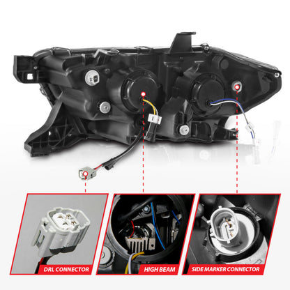ANZO LED Projector Headlight w/ Light Bar & Sequential Turn | Toyota Tacoma (16-23) (111563)