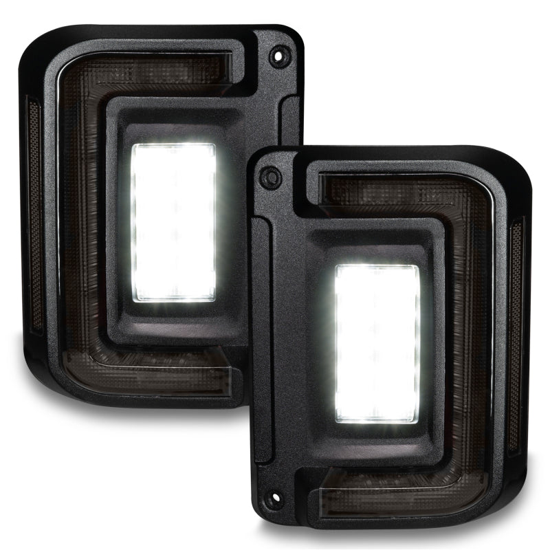 Oracle Lighting Flush Mount Tinted LED Tail Lights: Jeep Wrangler JK (2007-2018)