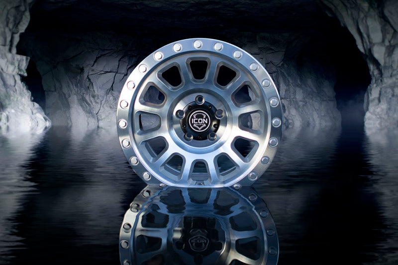 ICON 17 X 8.5 6 X 5.5 25mm Offset 5.75in Backspace Silver Machined | Ford Ranger / Bronco (19-26) (8017859057SM)