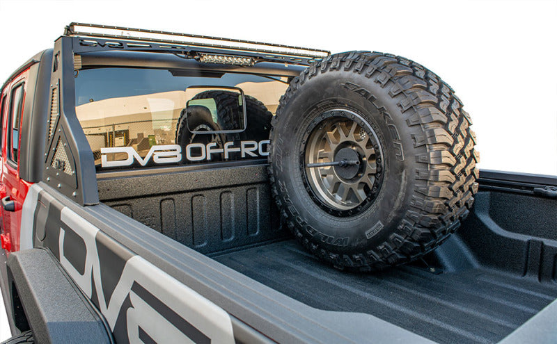DV8 Offroad Universal Stand Up In-Bed Tire Carrier: Jeep Gladiator 2020-2021