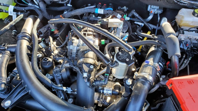 J&L 24-25mm Ford Ranger 2.7L EcoBoost PCV Side Clear Anodized | Ford Ranger (19-26) (3099P-C)