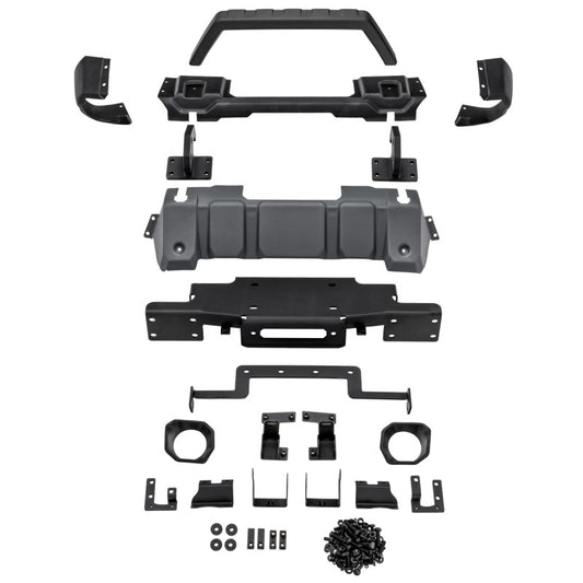 Rugged Ridge Venator Modular Front Bumper (FRONT) - Black: Fits Jeep Wrangler / Gladiator (07-26)