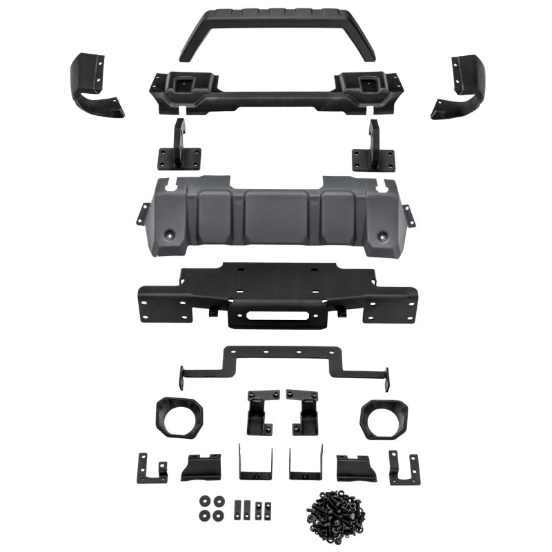 Rugged Ridge Venator Modular Front Bumper (FRONT) - Black: Fits Jeep Wrangler / Gladiator (07-26)