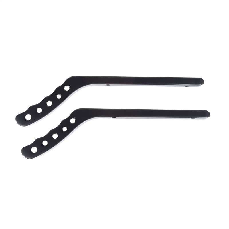 Rugged Ridge Aluminum Cross Drilled Grab Handles Rear Pair (REAR): Jeep Wrangler JK (07-18) - Black