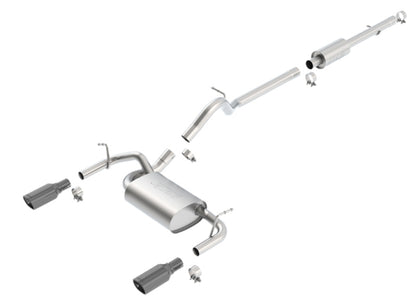 Borla Touring Cat-Back Exhaust System (Black Tips): Jeep Wrangler JK 3.6L V6 2012 - 2018