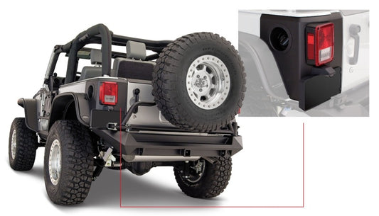 Bushwacker Trail Armor Rear Corners: Jeep Wrangler / Wrangler JK (2007-2018) - Black