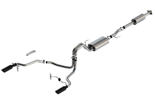 Borla 3in Dual Exit Cat-Back Touring Black Chrome System | Ford F-150 (21) (140862BC)