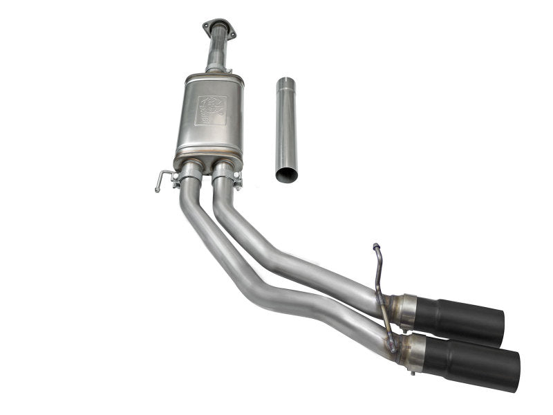 aFe 3in to 2.5in SS Cat-Back Exhaust w/ Black Tip | Ford F-150 EcoBoost V6/V8 (15-16) (49-43081-B)