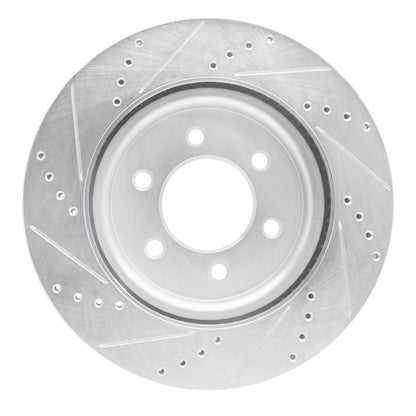 R1 21-25 Ford F-150 RWD Front Right Drilled & Slotted Silver Brake Rotor | Ford F-150 (21-25) (631-54287R)
