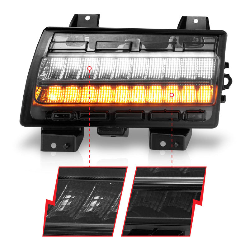 ANZO LED Smoke Side Marker Lights w/ Sequential Signal: Jeep Wrangler / Gladiator (07-26)