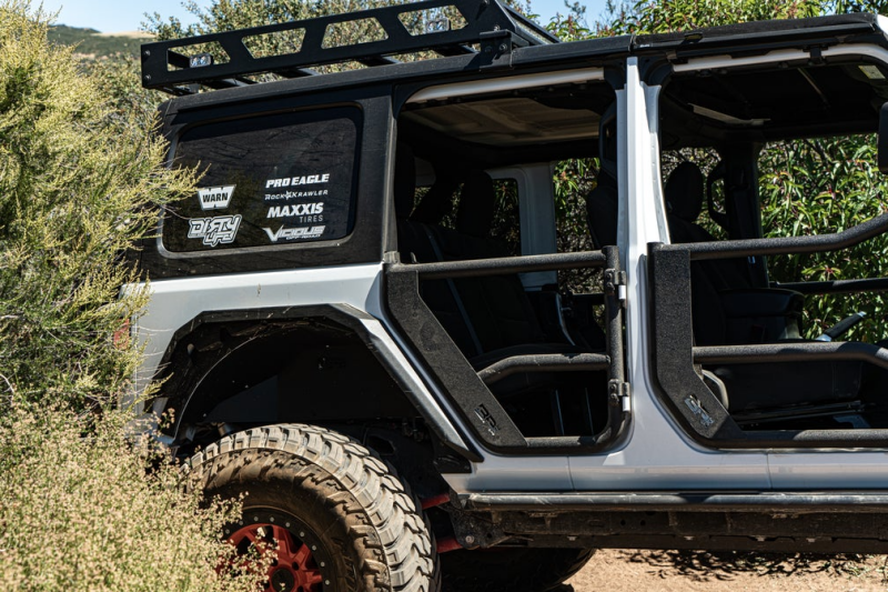 Body Armor 4x4 Tube Doors Rear Pair: Jeep Wrangler (18-21) / Gladiator (20-21)