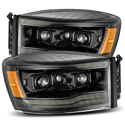 AlphaRex LUXX LED Projector Headlights (Alpha-Black): Dodge Ram 1500 (06-08) & 2500/3500 (06-09)