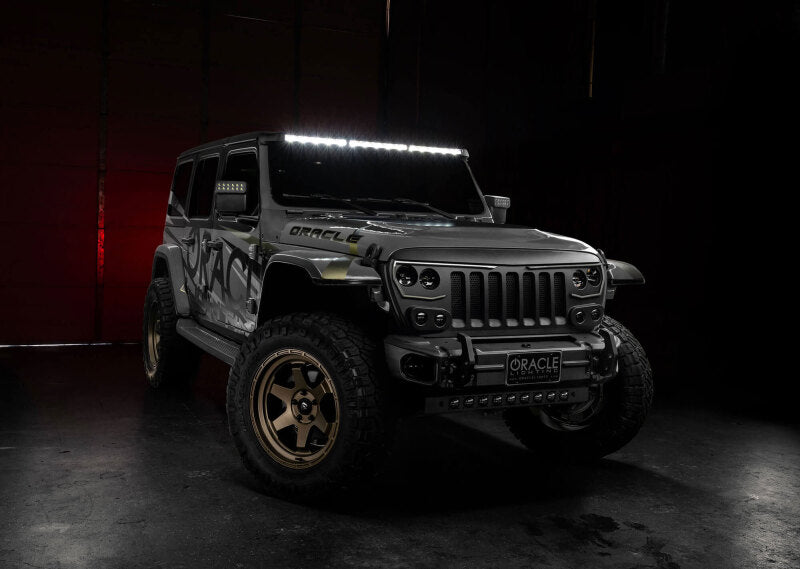 ORACLE Lighting Integrated Windshield LED Light Bar System: Jeep Wrangler / Gladiator (18-24)