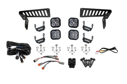 Diode Dynamics SS3 Cowl LED Bracket Kit: Jeep Wrangler / Gladiator (07-26) w/ Hardware