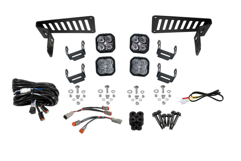 Diode Dynamics SS3 Cowl LED Bracket Kit: Jeep Wrangler / Gladiator (07-26) w/ Hardware