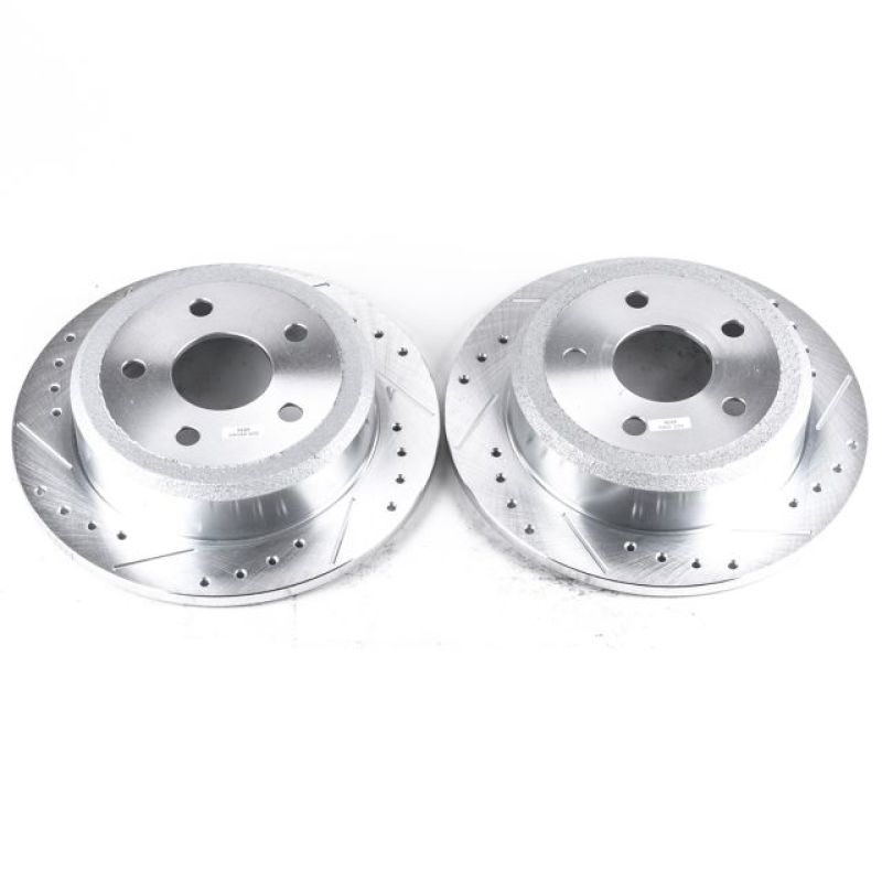 Power Stop Rear Evolution Drilled & Slotted Rotors | Jeep Wrangler JK (07-18) (AR8382XPR)