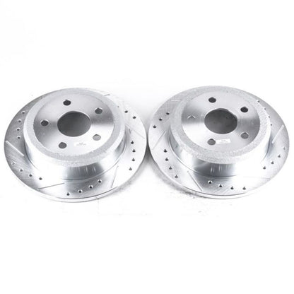 Power Stop Rear Evolution Drilled & Slotted Rotors | Jeep Wrangler JK (07-18) (AR8382XPR)