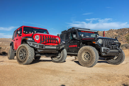 Go Rhino Rockline Full Width Front Bumper w/ Overrider (FRONT): Jeep Wrangler / Gladiator (07-26)