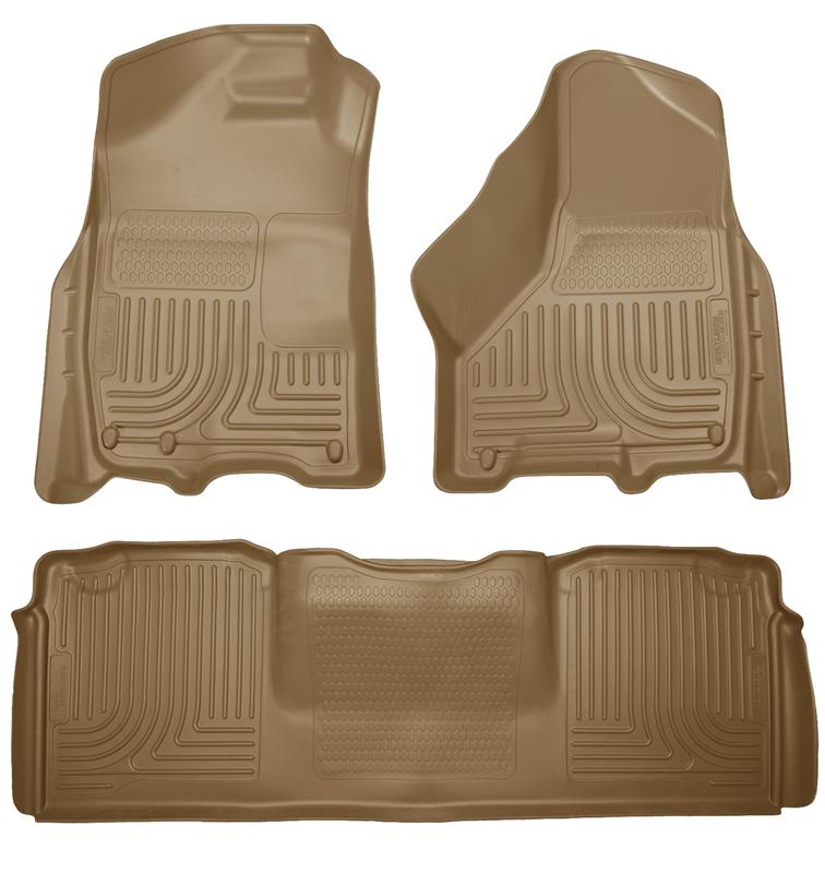 Husky Liners Weatherbeater Combo Tan Front & 2nd Seat Floor Liners: Dodge Ram 2500 (10) / Ram 3500 (10)