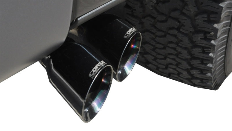 Corsa 2011-2014 Ford F-150 Raptor 6.2L V8 133in Wheelbase Black Xtreme Cat-Back Exhaust | Ford F-150 Raptor (10-14) (14759BLK)