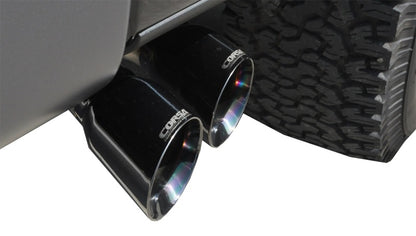Corsa 2011-2014 Ford F-150 Raptor 6.2L V8 133in Wheelbase Black Xtreme Cat-Back Exhaust | Ford F-150 Raptor (10-14) (14759BLK)